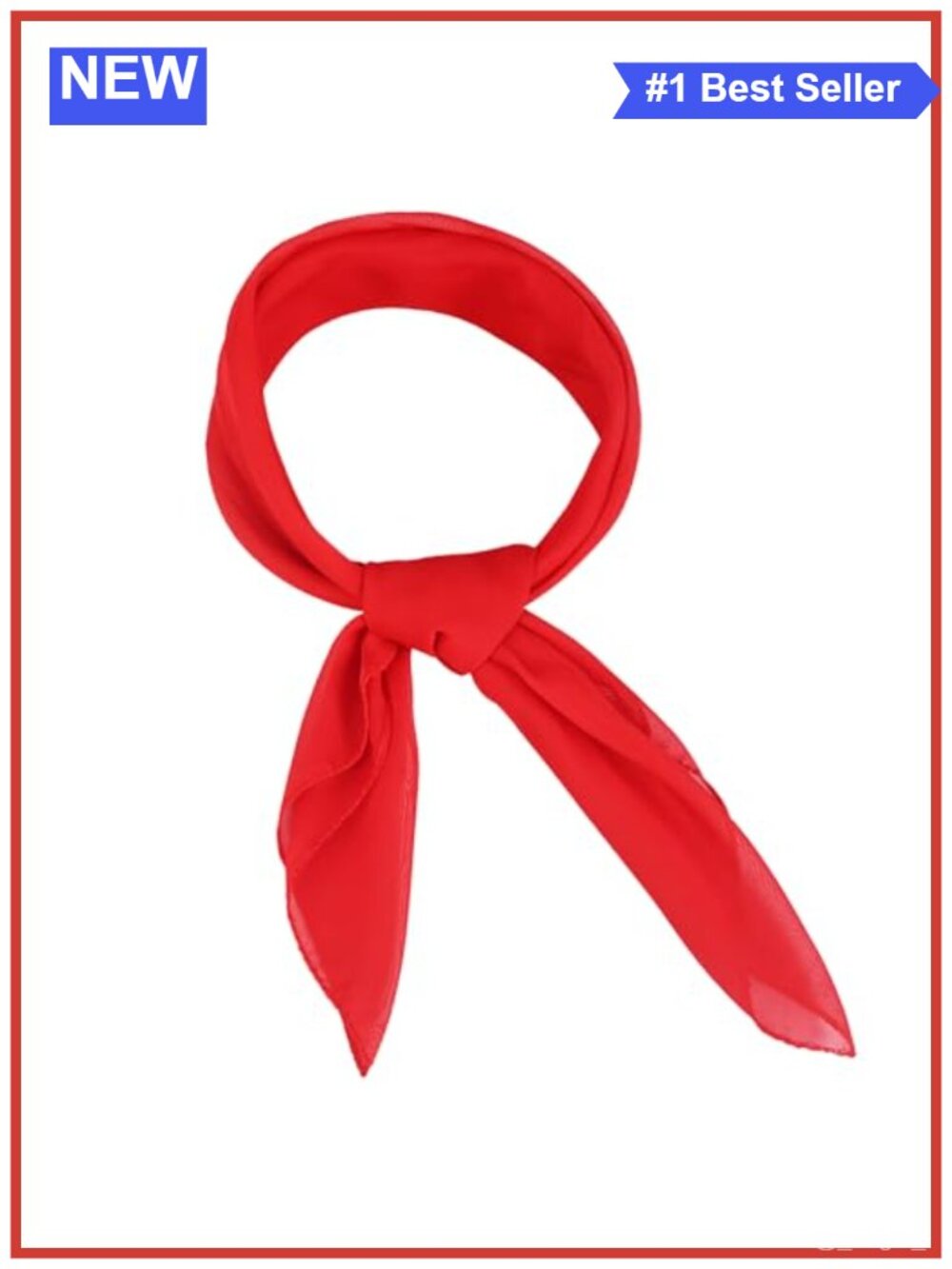 Chiffon Scarf 26x26 Square Neck Scarf Retro Ribbon Hair Wrap